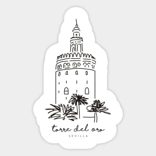 Torre del Oro | Gold Tower | Gold Tower Sevilla | Seville, Spain | Tradition | Travel | Traveling | Andalusia Sticker